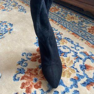 black velvet/suede go go boots- Size 5 women's
